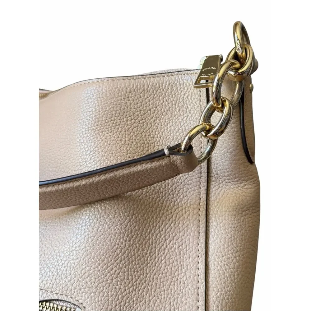 Coach Chelsea Hobo 32 Beechwood Pebbled Leather Shoulder Crossbody Bag